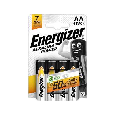 Set mit 4 R6 Energizer-Alkalibatterien